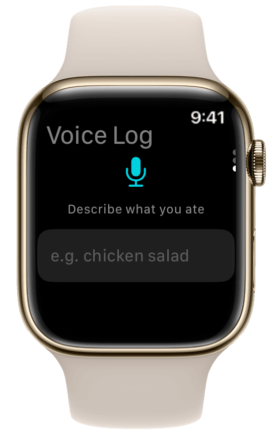 Voice logging on Apple Watch