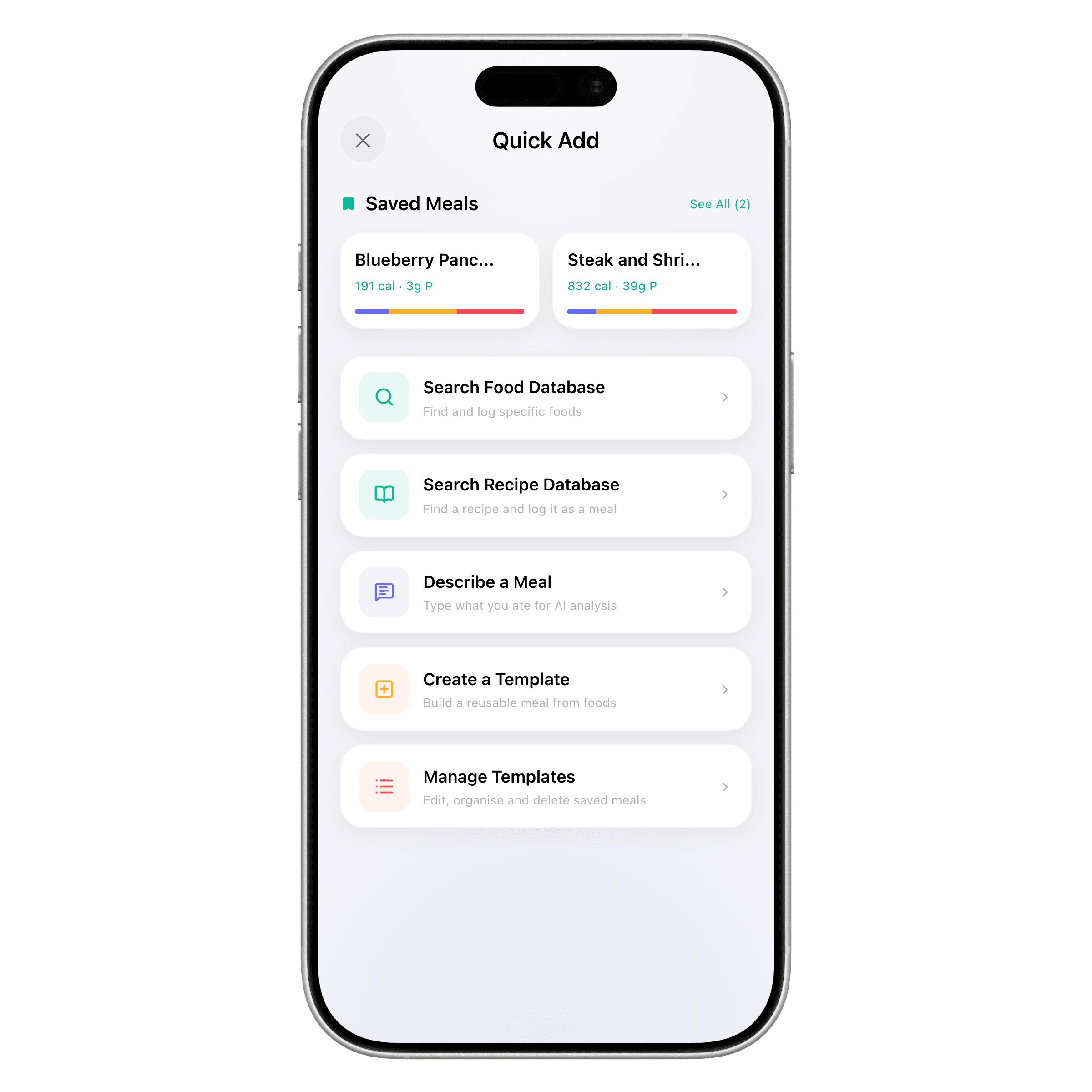 Quick add and barcode logging in ProteinLog