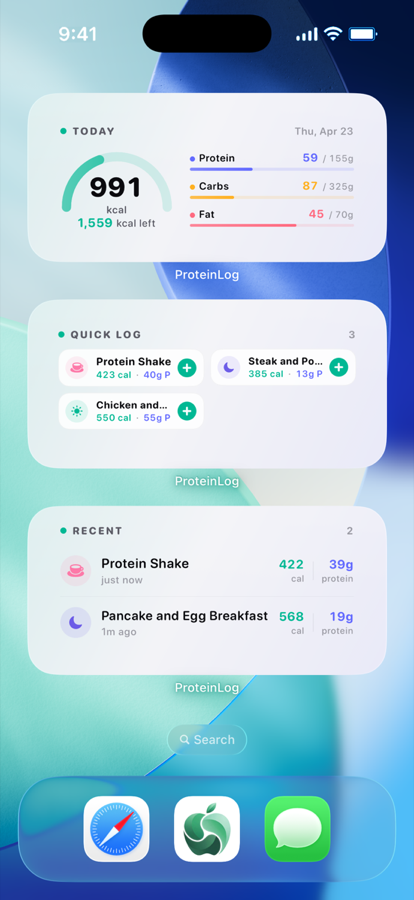 Lock screen and home screen widgets